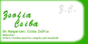zsofia csiba business card